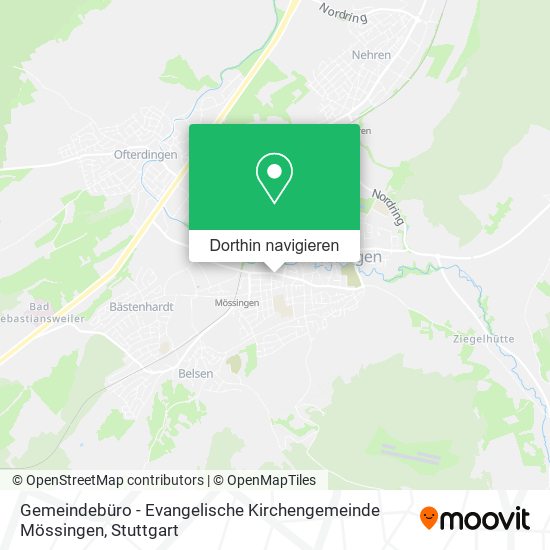 Gemeindebüro - Evangelische Kirchengemeinde Mössingen Karte