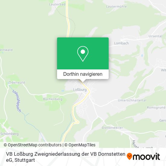 VB Loßburg Zweigniederlassung der VB Dornstetten eG Karte