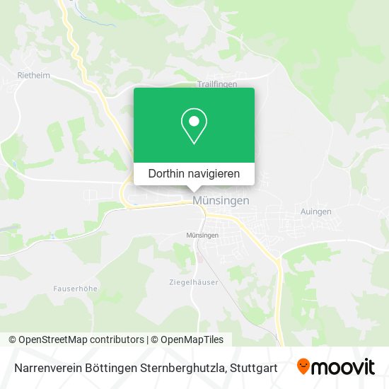 Narrenverein Böttingen Sternberghutzla Karte