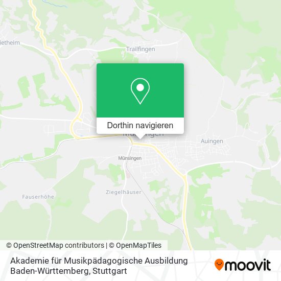 Akademie für Musikpädagogische Ausbildung Baden-Württemberg Karte