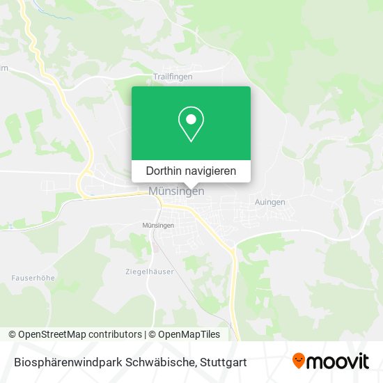Biosphärenwindpark Schwäbische Karte
