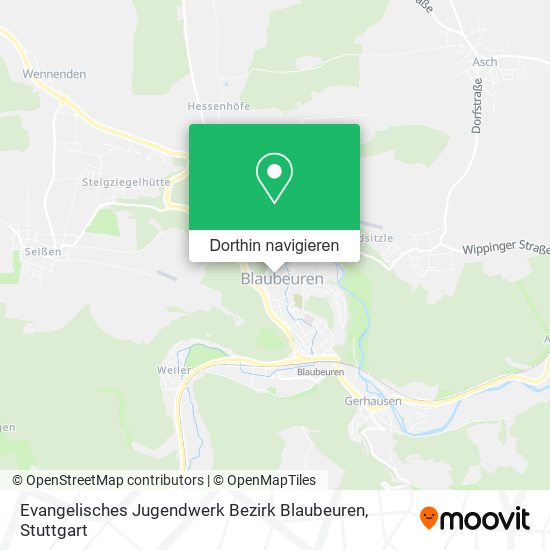 Evangelisches Jugendwerk Bezirk Blaubeuren Karte
