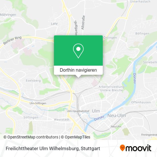 Freilichttheater Ulm Wilhelmsburg Karte