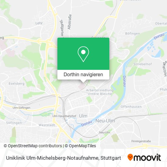 Uniklinik Ulm-Michelsberg-Notaufnahme Karte