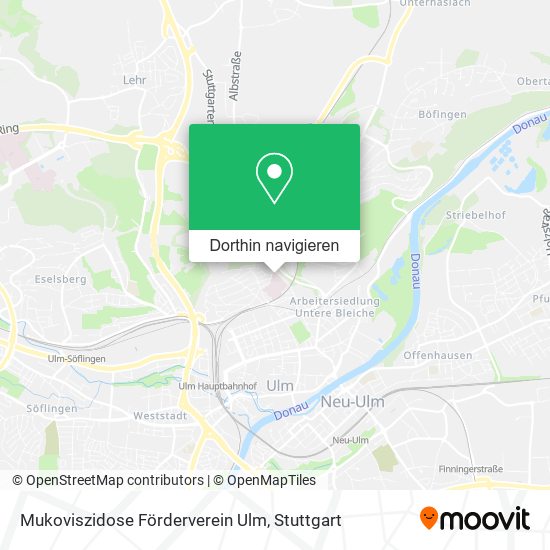 Mukoviszidose Förderverein Ulm Karte