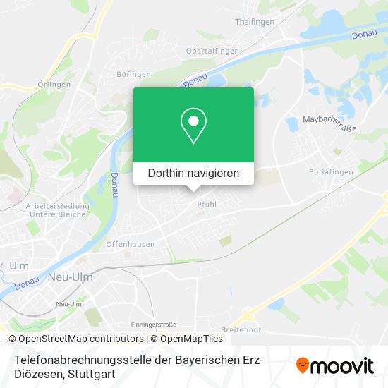 Telefonabrechnungsstelle der Bayerischen Erz-Diözesen Karte