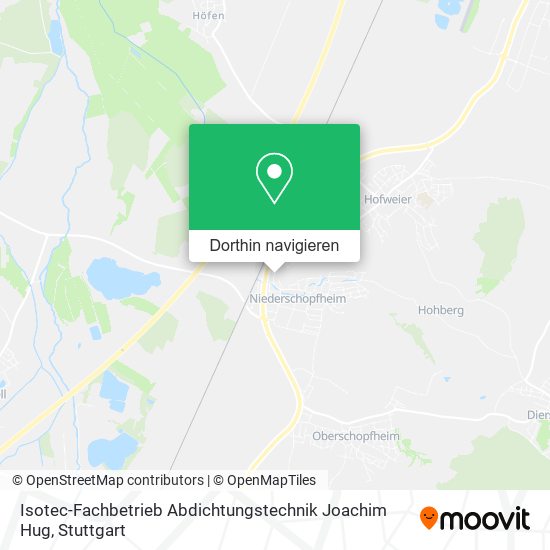 Isotec-Fachbetrieb Abdichtungstechnik Joachim Hug Karte