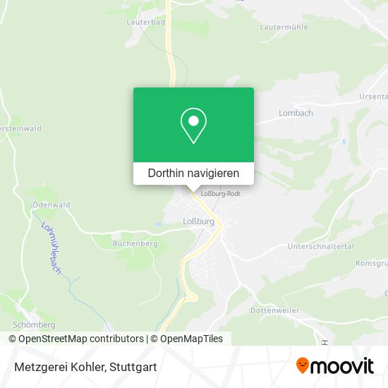 Metzgerei Kohler Karte