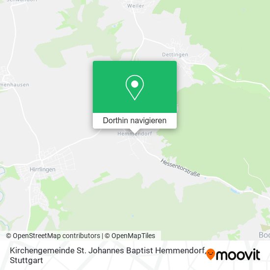Kirchengemeinde St. Johannes Baptist Hemmendorf Karte