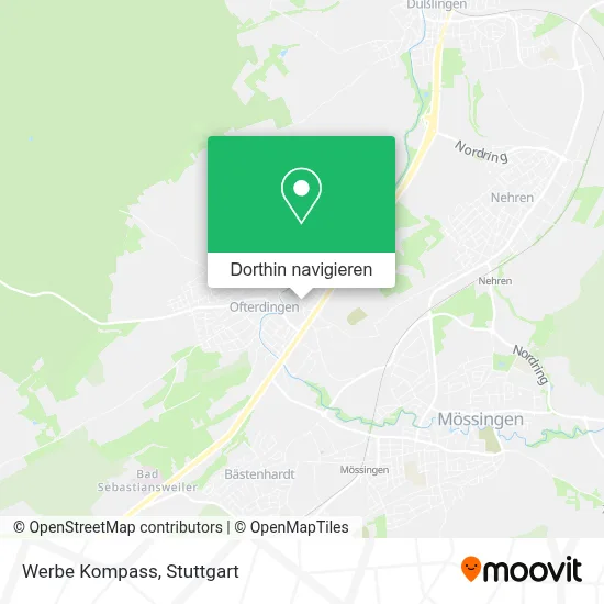 Werbe Kompass Karte