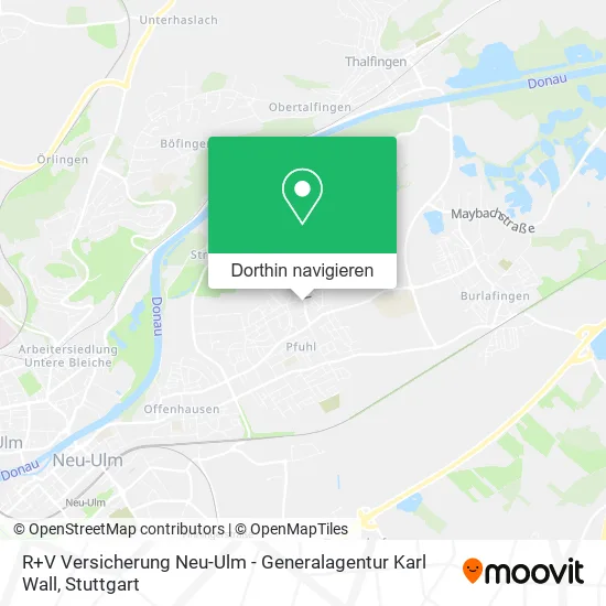 R+V Versicherung Neu-Ulm - Generalagentur Karl Wall Karte