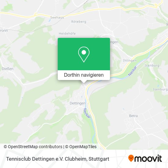 Tennisclub Dettingen e.V. Clubheim Karte
