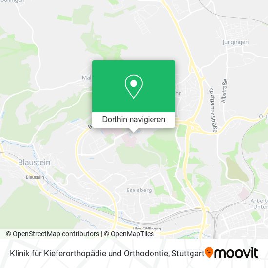Klinik für Kieferorthopädie und Orthodontie Karte