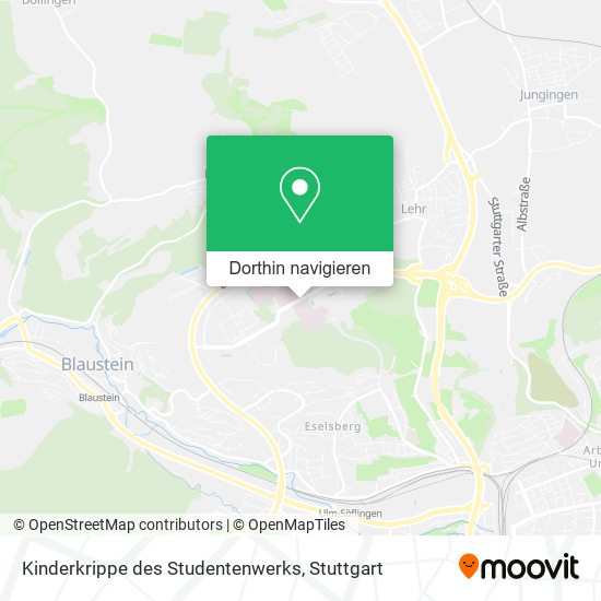 Kinderkrippe des Studentenwerks Karte