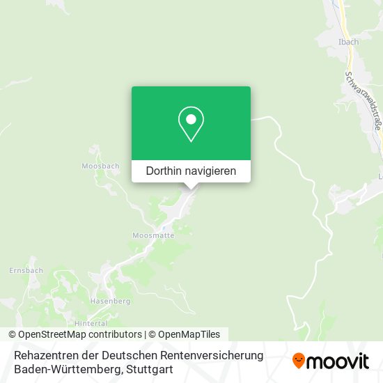 Rehazentren der Deutschen Rentenversicherung Baden-Württemberg Karte
