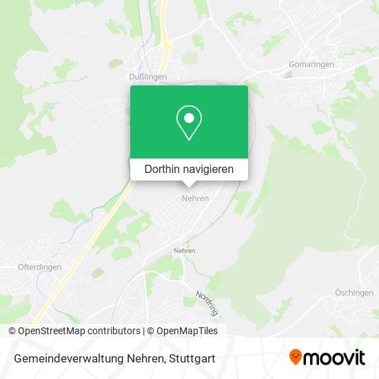 Gemeindeverwaltung Nehren Karte