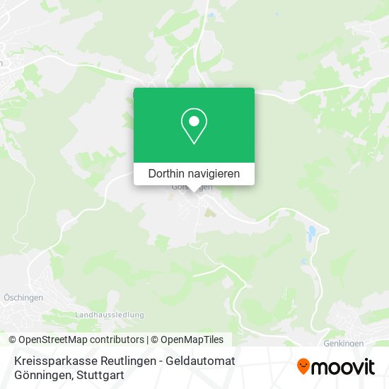 Kreissparkasse Reutlingen - Geldautomat Gönningen Karte