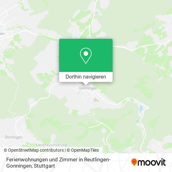 Ferienwohnungen und Zimmer in Reutlingen-Gonningen Karte
