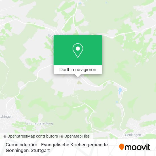 Gemeindebüro - Evangelische Kirchengemeinde Gönningen Karte