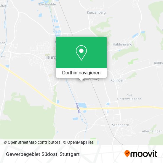 Gewerbegebiet Südost Karte
