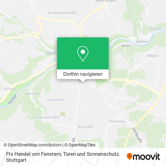 Fts Handel von Fenstern, Türen und Sonnenschutz Karte