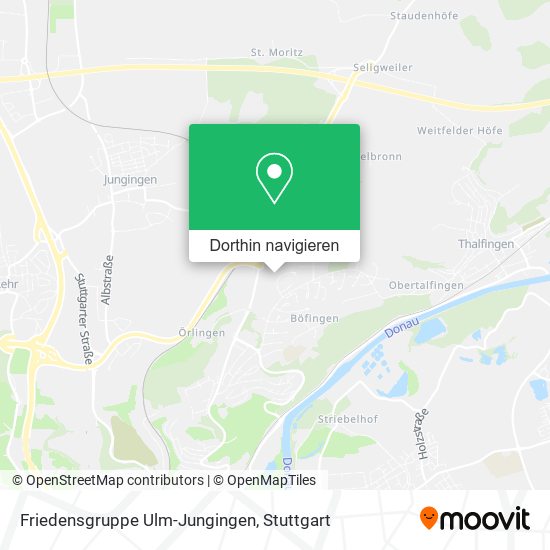 Friedensgruppe Ulm-Jungingen Karte