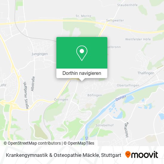 Krankengymnastik & Osteopathie Mäckle Karte