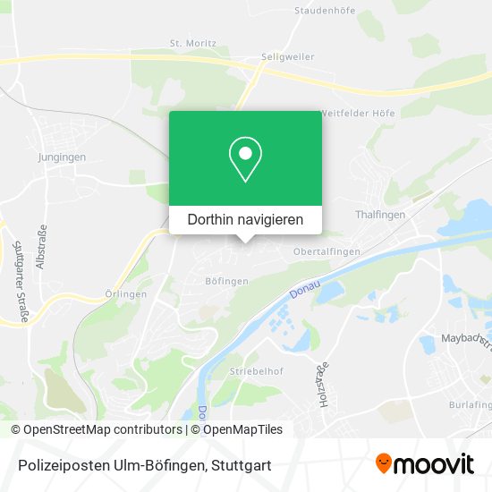 Polizeiposten Ulm-Böfingen Karte