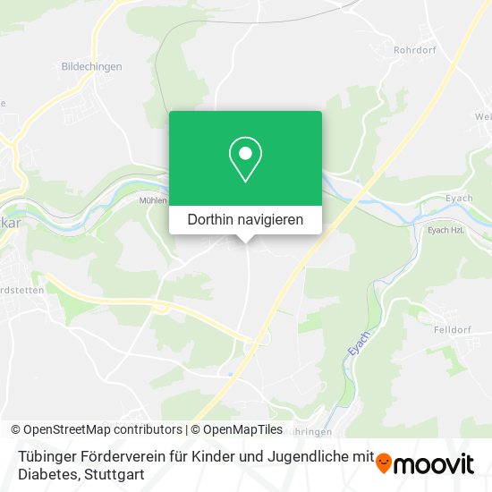 Tübinger Förderverein für Kinder und Jugendliche mit Diabetes Karte
