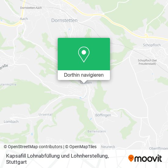 Kapsafill Lohnabfüllung und Lohnherstellung Karte