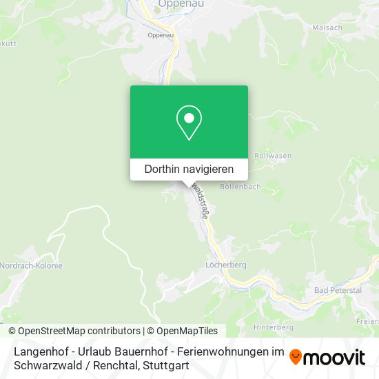 Langenhof - Urlaub Bauernhof - Ferienwohnungen im Schwarzwald / Renchtal Karte