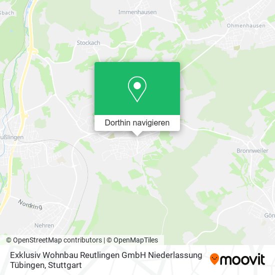 Exklusiv Wohnbau Reutlingen GmbH Niederlassung Tübingen Karte