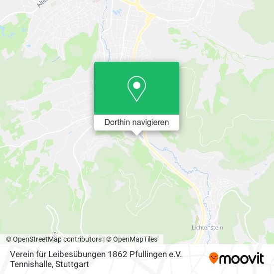 Verein für Leibesübungen 1862 Pfullingen e.V. Tennishalle Karte