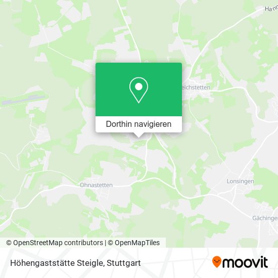 Höhengaststätte Steigle Karte