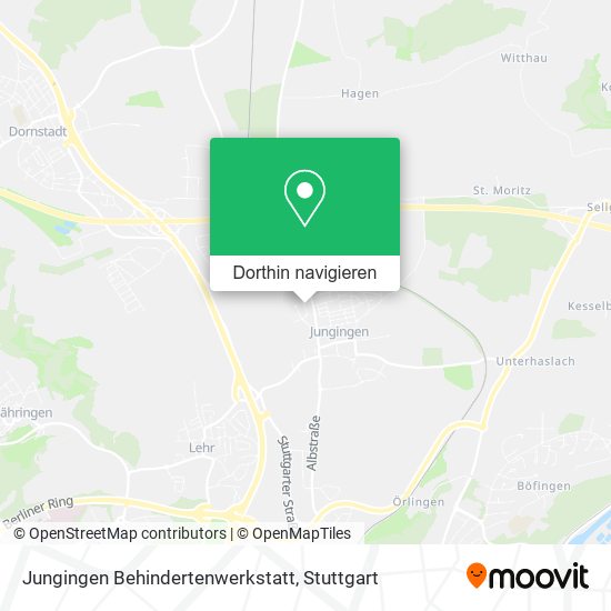 Jungingen Behindertenwerkstatt Karte
