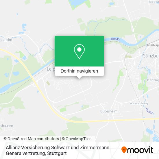 Allianz Versicherung Schwarz und Zimmermann Generalvertretung Karte