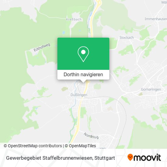Gewerbegebiet Staffelbrunnenwiesen Karte