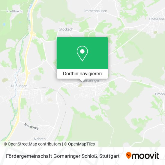 Fördergemeinschaft Gomaringer Schloß Karte