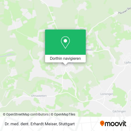 Dr. med. dent. Erhardt Meiser Karte