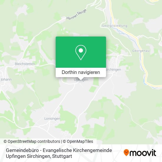 Gemeindebüro - Evangelische Kirchengemeinde Upfingen Sirchingen Karte