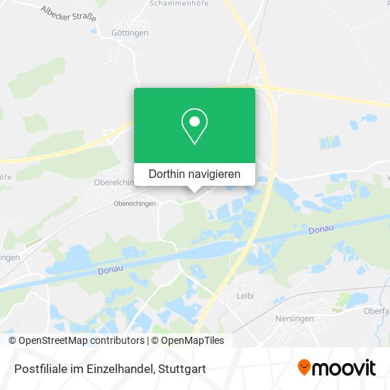 Postfiliale im Einzelhandel Karte