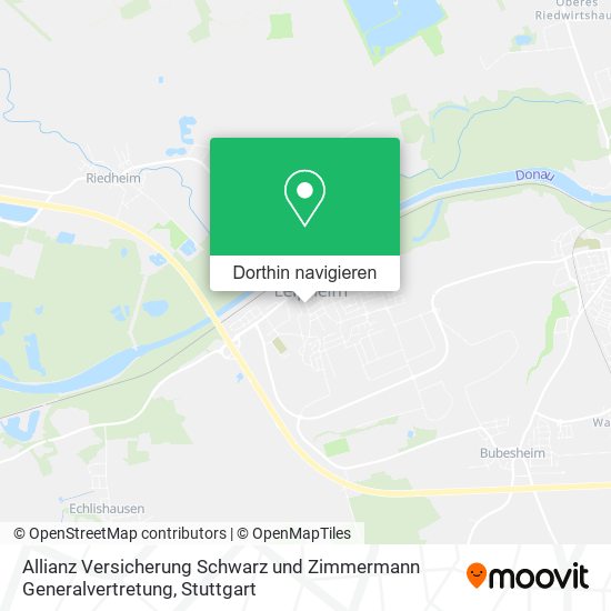 Allianz Versicherung Schwarz und Zimmermann Generalvertretung Karte