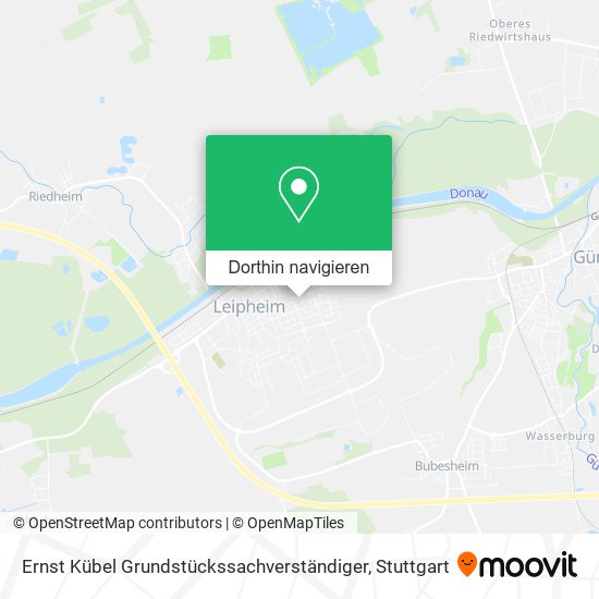 Ernst Kübel Grundstückssachverständiger Karte