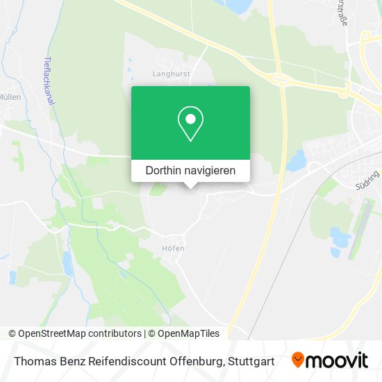 Thomas Benz Reifendiscount Offenburg Karte