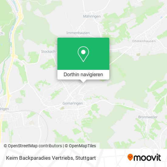 Keim Backparadies Vertriebs Karte