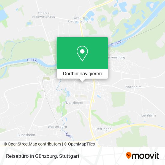 Reisebüro in Günzburg Karte