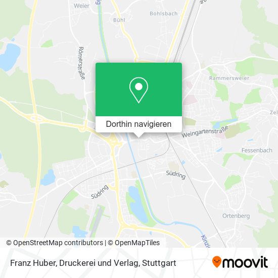 Franz Huber, Druckerei und Verlag Karte