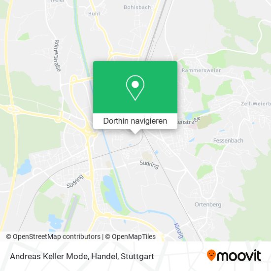 Andreas Keller Mode, Handel Karte