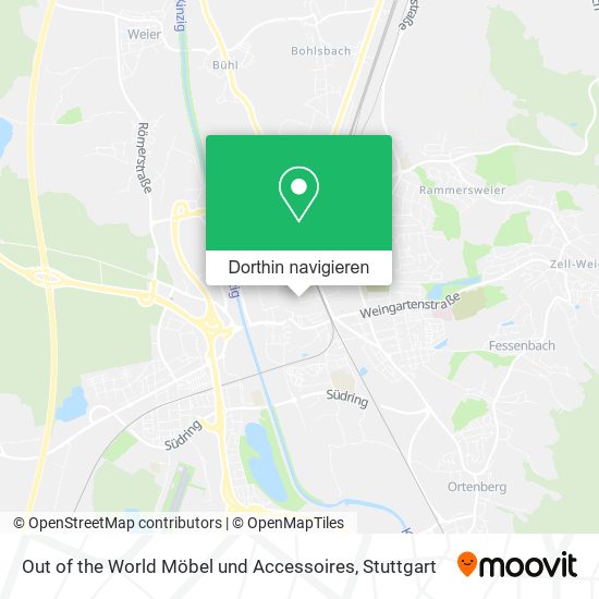 Out of the World Möbel und Accessoires Karte