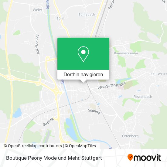 Boutique Peony Mode und Mehr Karte